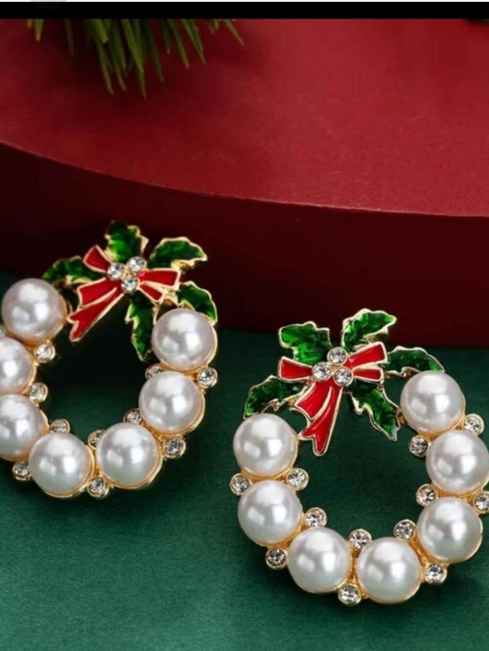 Christmas Wreath Earrings